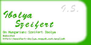 ibolya szeifert business card